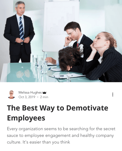 the best way to demotivate employees